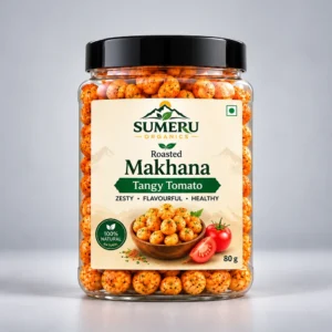 SUMERU ORGANICS Roasted Makhana – Tangy Tomato, 80 g