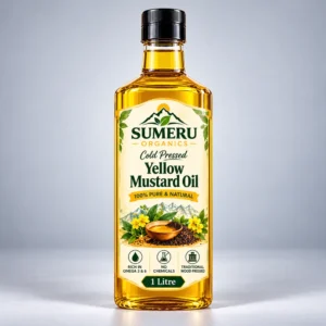 SUMERU ORGANICS Cold Pressed Yellow Mustard Oil – 1 Litre