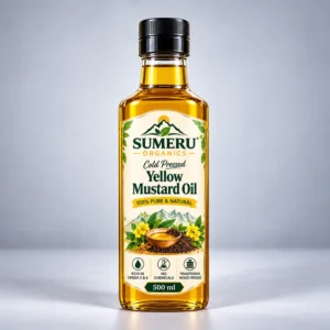 SUMERU ORGANICS Cold Pressed Yellow Mustard Oil – 500 ml