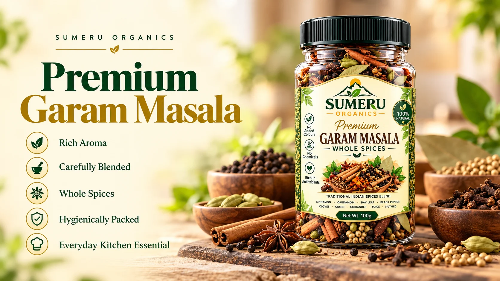 SUMERU ORGANICS Premium Garam Masala